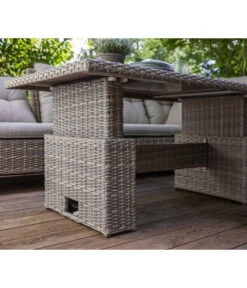 Dehner Geflechtlounge Bologna, 5-teilig -Gartenbedarf Kollektion 6903447 WE MO 003 LoungeBolognaNEU