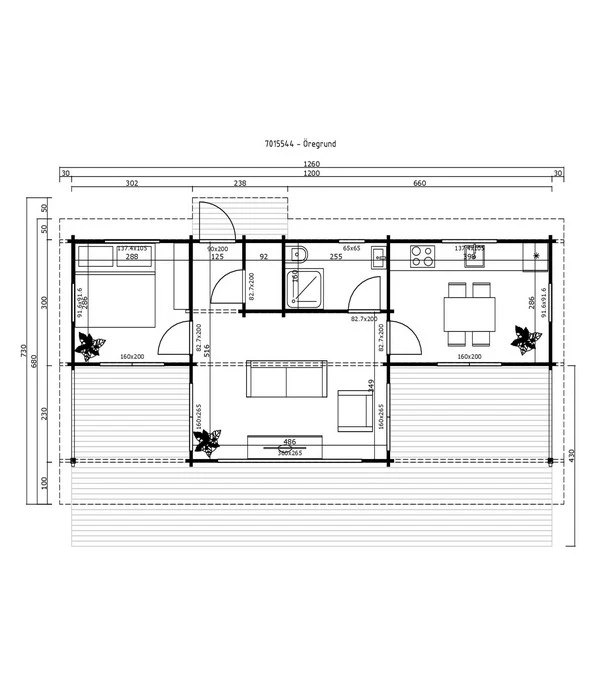 Lasita Maja Ferienhaus Öregrund, Ca. B1260/H312,8/T730 Cm 3 Lasita Maja Ferienhaus Öregrund, Ca. B1260/H312,8/T730 Cm – Bild 3