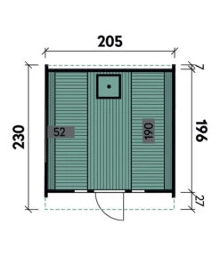 Wolff Finnhaus Saunafass Basic 230 Montiert, Ca. B205/H210/T230 Cm -Gartenbedarf Kollektion 6927933 WE DE 006 SaunafassBasic230montiertDSschwarz