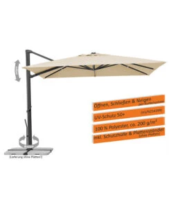 Schneider Ampelschirm Rhodos Smart, Quadratisch, Ca. B300/T300 Cm -Gartenbedarf Kollektion 6953384 WE IG 002 SchneiderAmpelschirmRhodosSmart