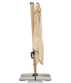 Schneider Ampelschirm Rhodos Twist Woody, Quadratisch, Ca. B300/T300 Cm -Gartenbedarf Kollektion 6953467 WE DE 006 SchneiderAmpelschirmRhodosTwistWoodynatur