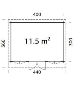 Palmako Gartenhaus Lisa, Ca. B440/H234/T366 Cm -Gartenbedarf Kollektion 6976534 WE BG 001 PalmakoGartenhausLisa