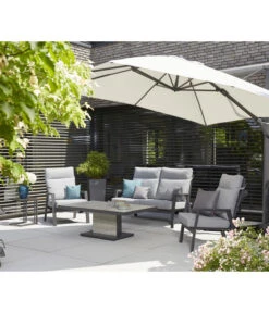 Siena Garden Ampelschirm Sunset N+, Quadratisch, Ca. B300/T300 Cm -Gartenbedarf Kollektion 6988075 WE MO 001 SienaGardenAmpelschirmSunsetN300x300cmGrau